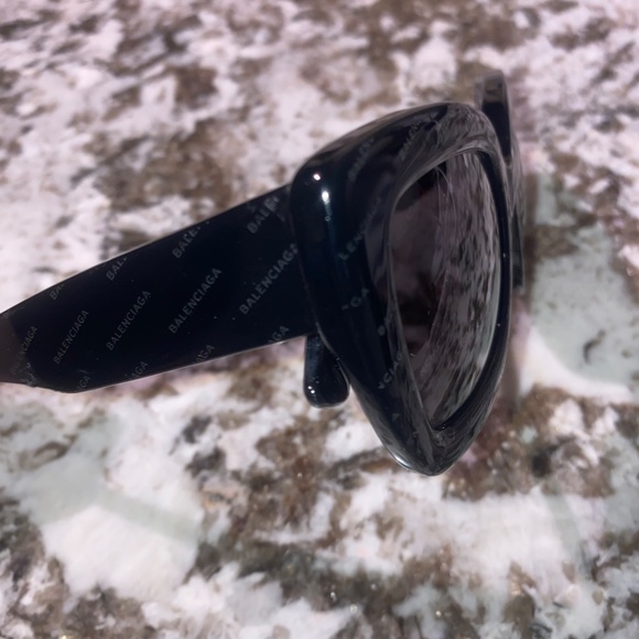 Balenciaga Black Oversized Sunglasses